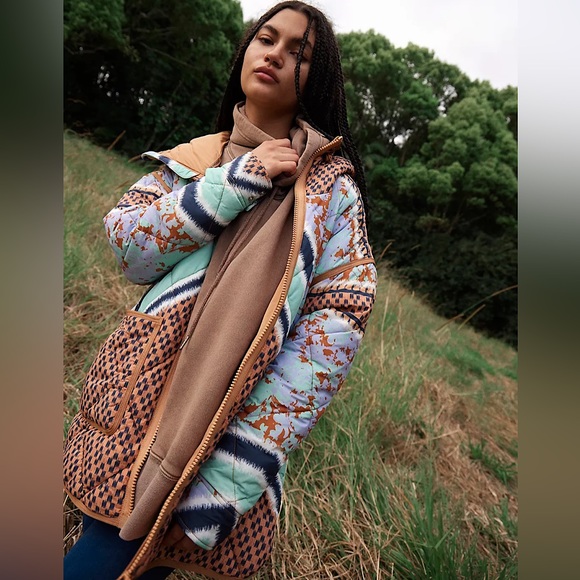 NEW Free People Pria Printed Packable Puffer Jacket - Picture 2 of 13